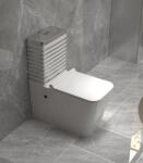  Set vas wc , montare pe podea, rimless, evacuare laterala, alb gri 64 x 36 x 80 cm T2079WS (C1293)