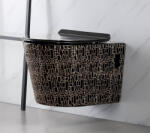  Vas WC suspendat , Rimless, finisaj negru glazurat auriu 57 x 34 x 34 cm T3203CR2 (C1330)