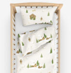 Goldea karácsonyi gyermek pamut ágyneműhuzat kiságyba - karácsonyi dalok 110 x 125 és 35 x 55 cm