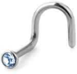  Orr piercing orvosi acélból, Kék kővel