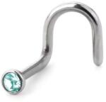  Orr piercing orvosi acélból, Türkiz kővel
