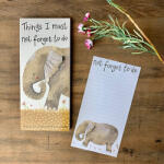 ALEX CLARK ART To Do jegyzettömb Alex Clark, 100db mintás oldal, 22, 5x10 cm, hátoldalán mágnes, Nellie elefánt (MNP01)