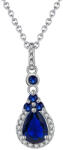 BeSpecial Colier argint 925 placat cu rodiu cu zirconiu safir (CRR81)
