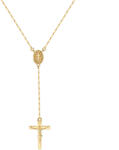 BeSpecial Colier crucifix argint 925 placat cu aur 14K (CRR72)