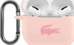 Lacoste Husă Lacoste Liquid Silicone lucioasă cu logo pentru AirPods Pro roz (LCAPSI)