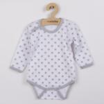 New Baby Body-uri pentru bebeluşi New Baby Classic II gri cu steluţe, mărime 86 (12-18lr)