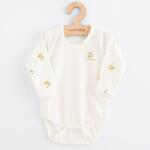 NEW BABY Body pentru bebeluși cu mânecă lungă din bumbac organic New Baby Olivy, mărime 74 (6-9lr)
