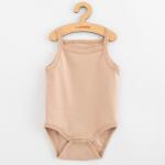 NEW BABY Body pentru bebeluși fără mâneci New Baby Classic II bej deschis pentru fetițe. , mărime 56 (0-3luni)