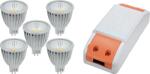 ELMARK КОМПЛЕКТ led ДРАЙВЕР 36w+ 5x led3 5w 4000k mr16 (99set5led572)