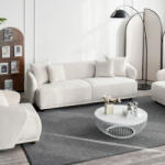 PGS Триместен диван FAMIGLIA 220x91x71 слонова кост (20FAMIGLIA03-01)