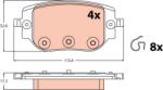 TRW set placute frana, frana disc TRW GDB2613 (GDB2613)