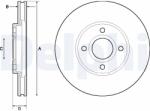 DELPHI Disc frana DELPHI BG4715C (BG4715C) - automobilus