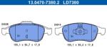 ATE set placute frana, frana disc ATE Ceramic 13.0470-7380.2 (13.0470-7380.2)