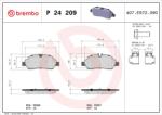 BREMBO set placute frana, frana disc BREMBO PRIME LINE P 24 209 (P 24 209)