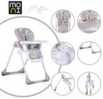 Moni Muffin multifunkciós etetőszék mintás, 2 kerékkel szürke