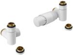 Sapho BRUCKNER WICHER ECK COMBI csatlakozókészlet, termosztátos szeleppel, fehér (600.321. 4) (600.321.4)