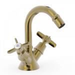 TRES Tres-Clasic két fogantyús bidécsaptelep leeresztő nélkül matt, kopott réz 24212201LM (24212201LM)