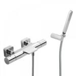 TRES Loft-Tres falon kívüli termosztátos kádcsaptelep cascade kifolyóval, kézi zuhannyal 20017409 (20017409)