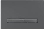 Geberit Sigma50 működtetőlap, 2 öblítésű, easy-to-clean bevonat, feketekróm/feketekróm 115.671. QD. 2 (115.671.QD.2) - szaniteresklimacenter