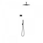 TRES Shower Technology falba építhető elektronikus termosztátos zuhanyrendszer matt fekete 09288564NM (09288564NM)
