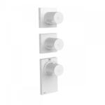 TRES Block-System beépíthető 4 utas termosztátos csaptelep matt fehér 20635499BM (20635499BM)