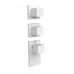 TRES Block-System beépíthető 4 utas termosztátos csaptelep matt fehér 20625499BM (20625499BM)