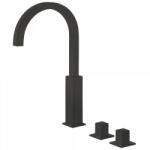 TRES Cuadro Exclusive pultba építhető két fogantyús mosdócsaptelep matt fekete 00810504NM (00810504NM)