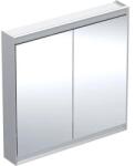 Geberit One tükrös szekrény két ajtóval 90x90 cm, világítással, aluminium 505.813. 00.1 (505.813.00.1)