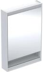 Geberit One tükrös szekrény nyitott polccal és világítással 60x90 cm, balos ajtóval, fehér 505.830. 00.2 (505.830.00.2)