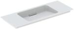 Geberit ONE rövidített kivitelű mosdó 105x40 cm csaplyuk nélkül, fehér/szálcsiszolt króm 500.396. 01.2 (500.396.01.2) - szaniteresklimacenter