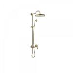 TRES Tres-Clasic egykaros falba építhető zuhanyrendszer zuhanyrúddal matt, kopott réz 24217703LM (24217703LM)