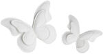 PetitLaMisska 3D fali pillangó dekoráció - világosszürke (2db) (340926)