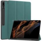 Gigapack Samsung Tab S9 Ultra LTE GIGAPACK Tok álló, bőr hatású aktív FLIP, ceruza tartó, SÖTÉTZÖLD (GP-163653) (GP-163653)