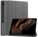 Gigapack Samsung Tab S9 Ultra LTE GIGAPACK Tok álló, bőr hatású aktív FLIP, ceruza tartó, SÖTÉTSZÜRKE (GP-163651) (GP-163651)