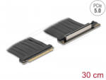 Delock PCI Expressz riser kártya 5.0 x16 apa - x16 szlot kábellel 30 cm (81593) (81593) - aqua
