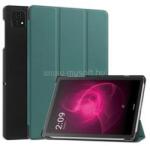 Gigapack T Tablet 5G ( 2023 ) GIGAPACK Tok álló, bőr hatású aktív FLIP, asztali tartó, SÖTÉTZÖLD (GP-153197) (GP-153197)