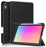 Gigapack Tok álló, bőr hatású (aktív FLIP, oldalra nyíló, TRIFOLD, asztali tartó, ceruza tartó) FEKETE (GP-110740) (GP-110740)