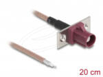 Delock Antenna kábel FAKRA D anya nyílt kábelek RG-316 20 cm 2 előrelyukasztott nyílással (90729) (90729)