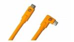 Tether Tools CUC15RT-ORG TetherPro USB-C - USB-C Right Angle narancs kábel (CUC15RT-ORG)