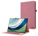 Gigapack Huawei MatePad Pro 12.2 GIGAPACK Tok álló, bőr hatású FLIP, textil hatás, RÓZSASZÍN (GP-164658) (GP-164658)