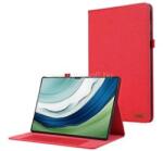 Gigapack Huawei MatePad Pro 12.2 GIGAPACK Tok álló, bőr hatású FLIP, textil hatás, PIROS (GP-164657) (GP-164657)