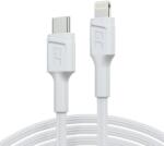 Green Cell PowerStream adatkábel, USB-C - Lightning, gyorstöltés PD 27W, MFi tanúsítvány, 1 m, fehér (KABGC07W)