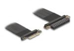 Delock Riser kártya PCI Express 3.0 x4 x4-es apa x8-as bővítőhelyre, 30 cm-es kábellel (81497) (81497) - aqua