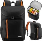 Zagatto Hőszigetelt hátizsák, Zagatto, Fekete, Ideális piknikezéshez, strandra, családi kirándulásokhoz, 25 L, Méretek 30x15x45, Hőszigetelt fő rekesz, Állítható pántok, ZG957 (ZG957)