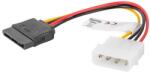 Lanberg MOLEX / SATA átalakító kábel, MOLEX anya - SATA apa, 0.15 m