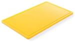 Hendi Tocator galben GN1/1 - 530x325x(H)15 mm, cu sant scurgere, polietilena HDPE 500, Hendi, 2 fete pentru taiat, DNH826058 (DNH826058) Tocator