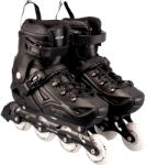 Action All Black Görkorcsolya, L méret (41-44), alumínium, fényes PU kerekek, fekete (SRTV0476)