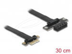 Delock PCI Expressz riser kártya x1 apa - x1 szlot kábellel 30 cm hosszú (81297) (81297) - aqua