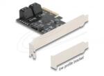 Delock 5 portos SATA vezérlő PCI Express x4 kártya - alacsony profilú formatényező (90890) (90890)