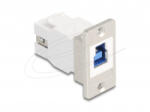 Delock Panelre szerelhető USB 5 Gbps B-típusú anya - USB A-típusú anya kúpos (67337) (67337)